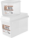 2-Piece Bread Storage Container Set Lids Plastic Bread Box for Kitchen Countertop Airtight Toast Holder for Fresh Keeping
