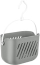 Hanging Shower Baskets Plastic Storage Colorfast Scratch Resistant Rotatable Hook Kitchen Wall Mount Drainage Space-saving Tidy Organized Grey