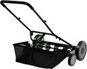 20in Manual Lawn Mower, 9 Gears 5 Blades Adjustable Height（1.33-2.51in） Reel Mower, Thickened Handle Non-Powered Lawn Mower with Grass Collection Bag,Leaf Sweeper for Lawn Push,500㎡Mowing Area (20")