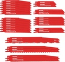 HYCHIKA 32-Piece Reciprocating Saw Blade Set Metal Wood Cutting Saw Blades with Organizer Case