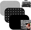 Accessories for Woodfire Outdoor Grill Pro XL, Pro Connect XL, OG800 OG900, Reusable Mats Non-Stick Grill Liners for Wood Fire Electric Air Fryer and Smoker 7-in-1 BBQ, Dishwasher Safe by INFRAOVENS
