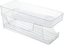 PRETYZOOM Double Storage Box Soda Fridge Organizer Stackable Can Accessory for Household Soda Holder Pet Material Capacity