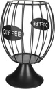 1pc Practical Coffee Capsule Storage Basket Iron Hollowed Fruit Holder Countertop Organizer Snacks Stand Elegant Iron Basket