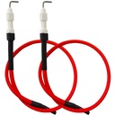 Outdoor Patio Heater Ceramic Igniter Electrode with Cable Wire, 14 inch, Replacement Parts - 2 Pack