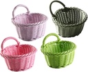 4pcs Multi-function Imitation Rattan Storage Basket for Kitchen Hanging Woven Vegetable and Fruit Organizer for Easter Decor and Home Storage