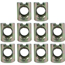 10 PCS Metric M8x11.5mmx14.5mm Barrel Nuts,for M8-1.25 Bolts Cross Dowels Slotted Nuts Baby Bed Crib Screws Hardware Replacement Kit Color zinc