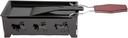 Portable Non Stick Cheese Raclette Rotaster Baking Tray Stove with Wood Handle Grilling Tool for Outdoor Picnic