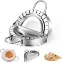 Palksky Stainless Steel Tortilla Crimper Sealer, 6 Inch Tortillada Maker Press for Quesadilla Empanada Pie Burritos Calzones Tacos Pasties