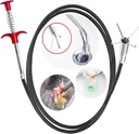 Drain Snake,33 inch Flexible Grabber Claw Pick Up Reacher Tool,Drain Clog Remover - Gutter Cleaning Tools for Home Sink, Bathroom Tub,Drain, Toilet, Tight Spaces