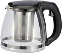 GLEAVI Borosilicate Glass Teapot for Tea Lovers Heat Resistant Tea Kettle Stainless Steel Infuser for Home Office Outdoors
