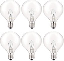 40 Watt Light Bulbs E12 Candelabra Base 120Volt Round Light Bulb for Chandelier Table Lamp Wall Sconces Candle Lamp Wax Melter (Soft Warm White)