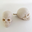 2 Pack Skull Drawer Knobs, Cabinet Knobs, Drawer Pulls, Halloween Home Decor, Skeleton Home Decor, Witchy Decor (2, Grayish White)