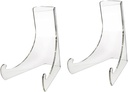 VALICLUD 2pcs Acrylic Display Stand Plate Holder Rack Kitchen Plate Dish Holder Modern Storage Rack