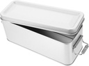 Garneck Small Creative Cookie Storage Tin Box for Gift Giving Multipurpose Candy and Biscuit Packaging Case Silver Rectangular for Chocolates and Handicrafts for Holidays and Special
