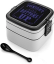 Tonight is Bottoms Up Portable Bento Box with Handle 2 Compartment Leak-Proof Stackable Lunch Box for Work Picnic Camping