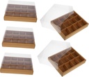 5pcs Cupcake Boxes Small Cake Containers for Bakery for Cake Display Break Resistant Cupcake Cases for Parties and Events
