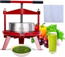 Manual Fruit Wine Press 1.32 Gallon, Cider and Apple Juice Extractor, Vegetable and Honey Olive Oil Press, Stainless Steel Wine and Fruit Press With T-Handle, Sturdy Triangular Design