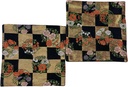 Shinsendo Ichimatsu Gold Brocade Coaster Set – Traditional Japanese Luxury Fabric, 4×4 inches, 2-Piece Set