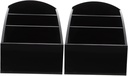 GLEAVI 2Pcs Coffee Organizer Station Sturdy Plastic Tea Sugar Bag Holder for Countertop Coffee Bar Compact Storage Solution