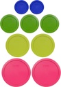 Pyrex (2) 7402-PC 6/7-Cup Fuchsia, (2) 7201-PC 4-Cup Edamame Green, (3) 7200-PC 2-Cup Lawn Green, (2) 7202-PC 1-Cup Cadet Blue Replacement Food Storage Lids