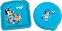 Greenbrier International, Inc. Bluey Lunch Box 2 Piece Set Kit - Includes 1 Reusable Sandwich Container and 1 Snack Bowl Kids Lunch Box Travel To Go Food - BPA Free
