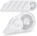 6 Pcs Correction Tape, 98.43 Ft White Wrong Out Tear-Resistant Bulk, Instant Corrections Easy To Use Applicator for School, Office, Note Taking, Journal (Tape Width 0.2 in，Clear)