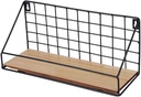 Cabilock Iron Wall Hanging Storage Basket Shelf Black Minimalist Design for Home Kitchen and Bathroom Organization Material Space-Saving