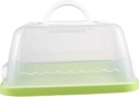 Transparent Thick Plastic Cake Storage Box with Lid and Handle Portable Organizer for Birthday Wedding Shower and Party Cakes Food Safe Container for Freshness Preservation
