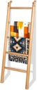 SEKSON Wooden Blanket Ladder Living Room Fully Assembled 5ft (57") Quilt Ladder Decorative Solid Wood Ladders Farmhouse Rustic Throw Blanket Rack Holder for Bedroom Bathroom Home Decor Display, Brown