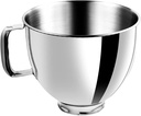 5 Quart Stainless Steel Mixer Bowl Compatible with KitchenAid 4.5 & 5 QT Tilt-Head Stand Mixers, Durable KitchenAid Replacement Bowl, Mixer Accessories for Baking & Cooking