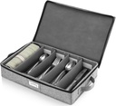 Flatware Storage Case with 5 Adjustable Compartments - Tableware Utensil Chest with Carrying Handles - Protects and Organizes Cutlery and Silverware - Hard Shell and Stackable