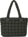 Cute Lunch Box for Women Quilted Lunch Tote Bag Insulated Puffer Lunch Bag for Office Work, Green