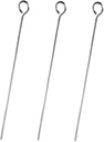 3Pcs Stainless Steel Hanging Skewer Rack with Drip Plates for Bbq Grilling Sharp Needles Hold Meat Securely Portable Vertical Barbecue Skewer Holder for Camping Tailgating Backyard