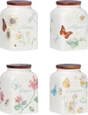 Lenox Butterfly Meadow Baking Spice Jars, Set of 4, 1.40 LB, Multi