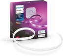 Philips Hue Lightstrip Starter Kit (6ft Light Strip, Base Plug, Hue Hub), Compatible with Alexa, Google Assistant, White