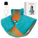 Weighted Heating Pad for Neck & Shoulders Pain Relief, Electric Heating Wrap, 6 Heat Settings, 4 Timers, Auto Shut-Off, Moist & Dry Use, Machine Washable, Gifts for Older, UL, CE Certification
