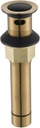 PARLOS Pop up Sink Drain Stopper Anti-Clogging with Overflow for Bathroom Sink Vessel, Brushed Gold and black,2104710