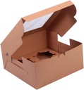 Zerodeko 12Pcs Kraft Paper Cupcake Boxes with Window Dessert Packaging Container for Cake Muffin Design Food Packaging