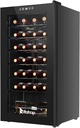 Winado 28 Bottle Compressor Wine Cooler Refrigerator w/Adjustable Temperature, Freestanding Compact Mini Wine Fridge with Digital Control & Removable Shelves