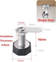 Office Desk Drawer Password Lock Cabinet Door Lock Household Iron Storage Cabinet Lock Bedside Table Tongue Lock MA088 1Pcs (Color : Single - 16mm, Size : Red Bronze)