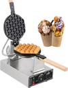 Waffle Panini Maker, Kitchen Nonstick Egg Bubble Baking Mold Plate, Waffle Maker Pan Tool for Home Commercial Use, with Temperature/Time Control Knob,SingleHead