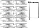 100-Pack Square PTO Shaft Canopy Hitch Locking Pin, 5/16" x 4" inches High Carbon Steel, Rust Resistant - Ideal for Farming, Gardening, Trailer Couplers