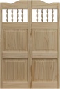 LTL Home Products 843642 Pinecroft Royal Orleans Spindle Top Café Door, Solid Pine Wood, 36"x42", Unfinished