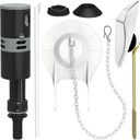 Toilet Repair Kit Inside Tank - High Performance Toilet Tank Replacement Parts with Fill Valve, Front Mount Toilet Flush Handle Replacement, 2-Inch Toilet Flapper Replacement - Suitable for Most Tanks