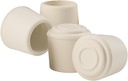 SoftTouch 4 Pack Non-Slip Round Rubber Leg Tip Protectors – 1-1/4" Inner Diameter for Chairs, Stools & Tables on Hardwood, Laminate, Tile & Vinyl - Reduce Noise & Prevent Scratches – White