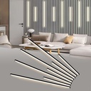 Besseto LED Wall Panel Lights Black,Wood Slat Wall Panel Strip Light,3000K Touchable Switch Dimmable LED Recessed Lighting for Living Room Bedroom Bathroom Stairs (Black-8PCS)
