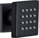 Solid Brass Shower Body Spray Jets for Shower,Square Massage 360° rotation Sprayer jet for Bathroom bathtub at home,Wall Mount bath tub Spa Jets, portable 1PCS RomceBath Matte Black Shower nozzle