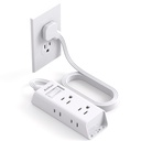 Cruise Essentials - Flat Plug Power Strip, Addtam 5 ft Ultra Flat Extension Cord mit 6 Outlets Extender, No Surge Protector für Kreuzfahrtschiff, Reisen, Schlafsaal, Home Office (5ft)