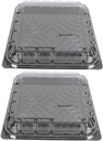 Cabilock 2pcs Cake Boxes Lids Treat Boxes Window Cake Containers Pet Material Food-grade Baking Packaging