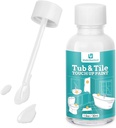 Tub and Tile Paint White Touch Up Paint kit for Bathtub Porcelain Repair paste for Scratches and Chips On Tubs,Tiles and Bathroom,Enamel,Acrylic,1.5oz High-Gloss White Quick-Dry